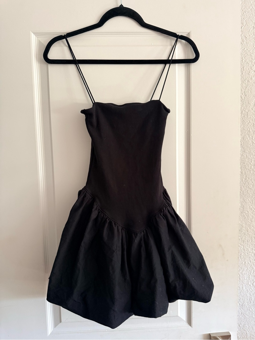 Zara Black Spaghetti-Strap Mini Dress
